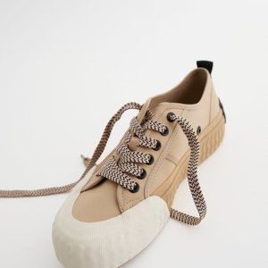 BRAND  NEW - ZARA SNEAKERS WITH CAP TOE AND TEXTURED SOLE
